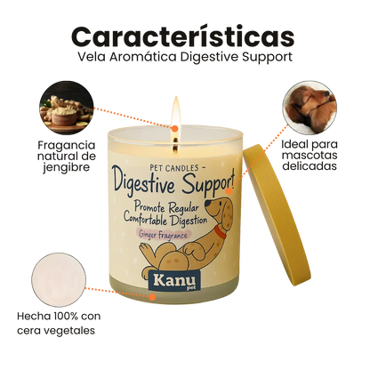 Vela Digestive Support Kanu Pet para Perros aroma Ginger