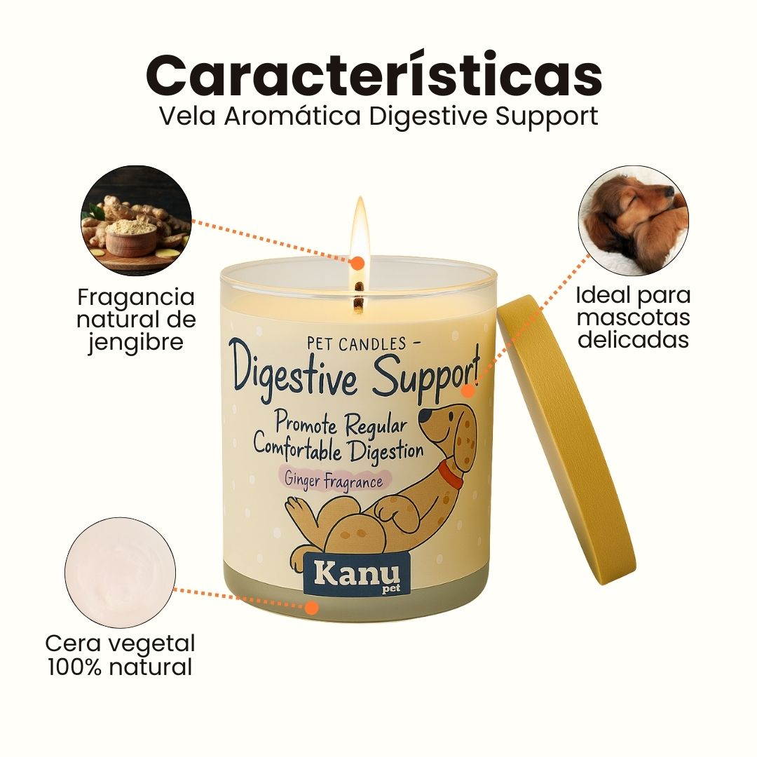 Vela Digestive Support Kanu Pet para Perros aroma Ginger
