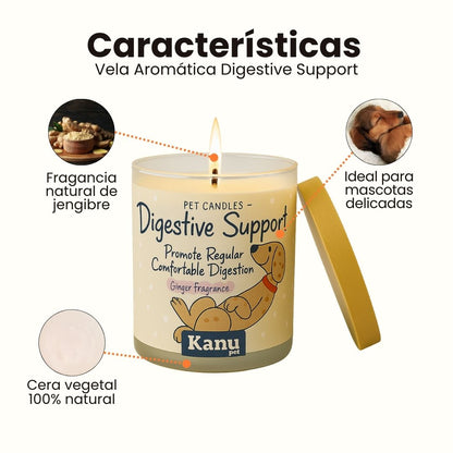 Vela Digestive Support Kanu Pet para Perros aroma Ginger
