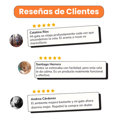 Vela Reduce Anxiety Kanu Pet para Gatos aroma Rose Temptation