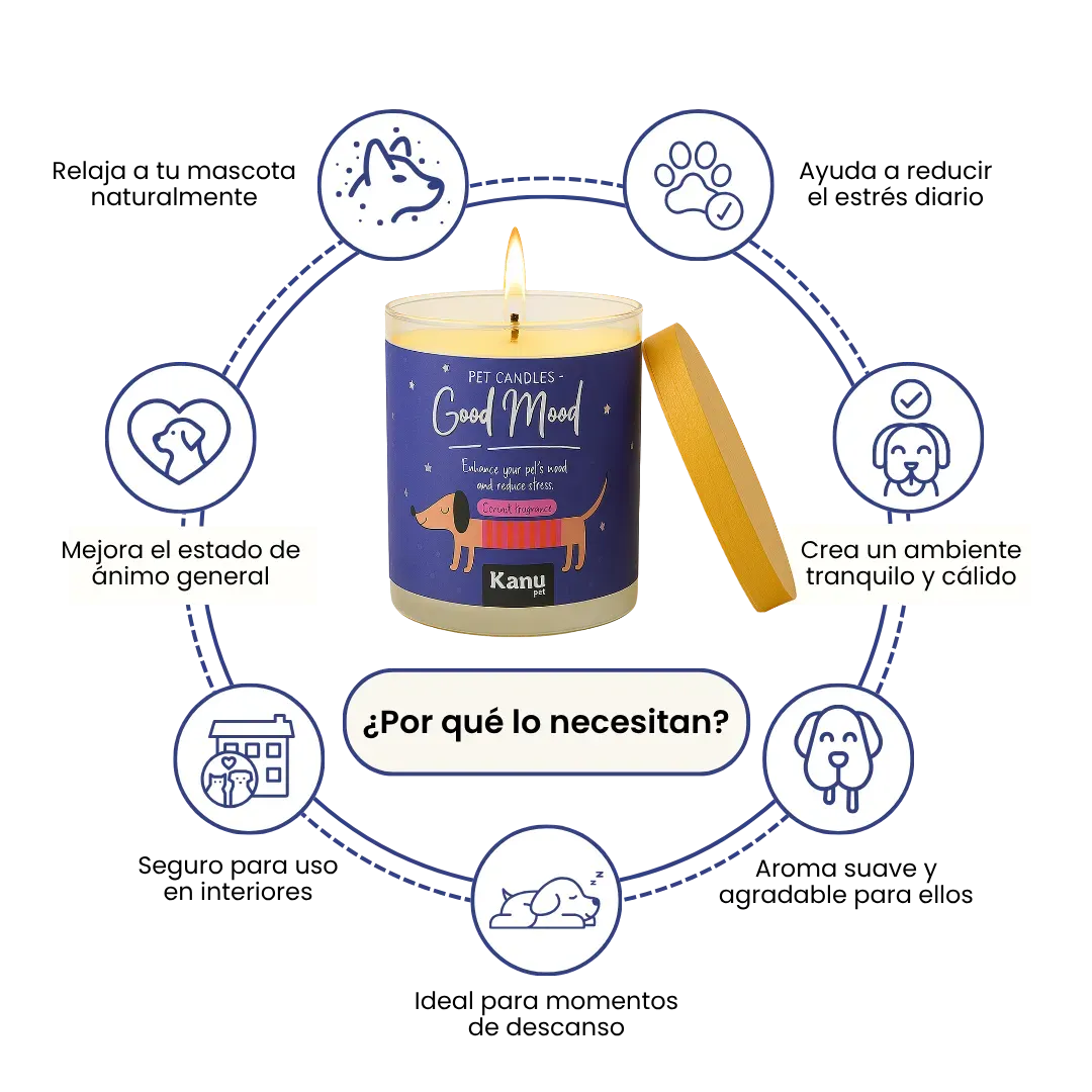 Vela Good Mood Pet para Perros aroma Coconut