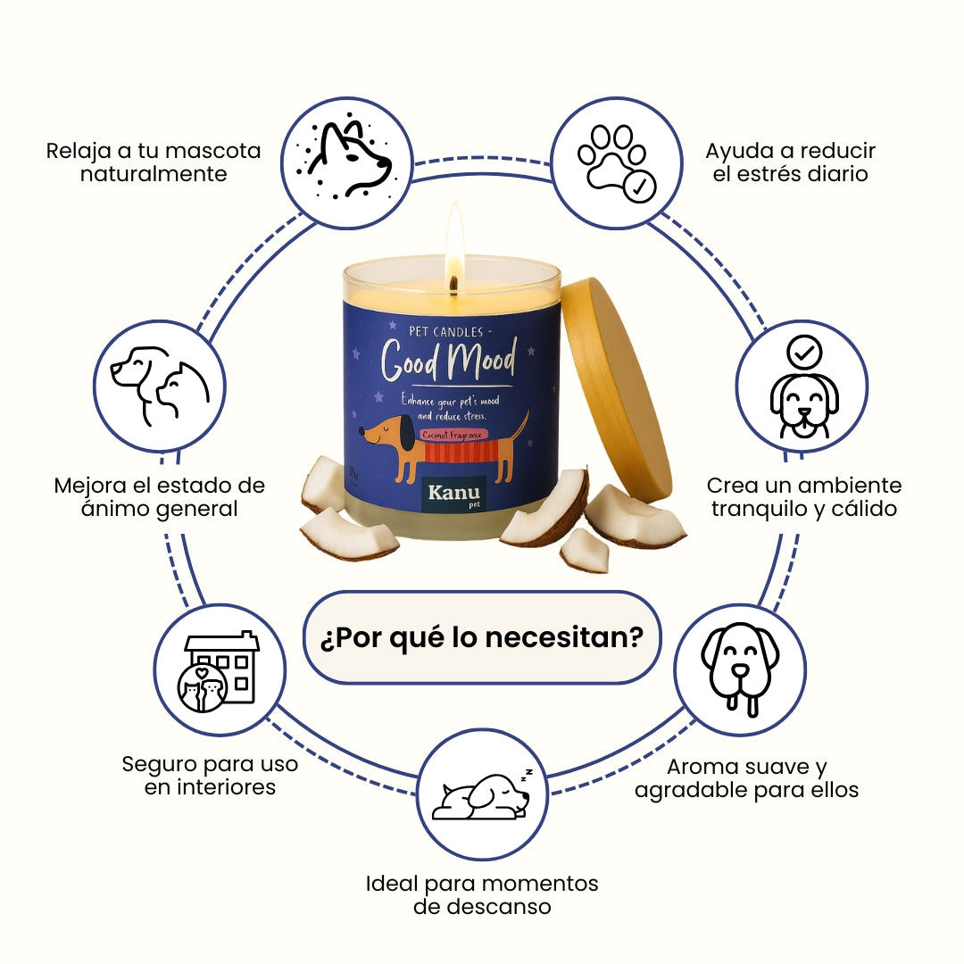 Vela Good Mood Pet para Perros aroma Coconut-kanu pet