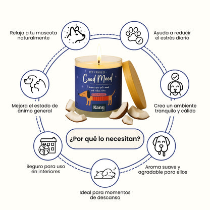 Vela Good Mood Pet para Perros aroma Coconut-kanu pet