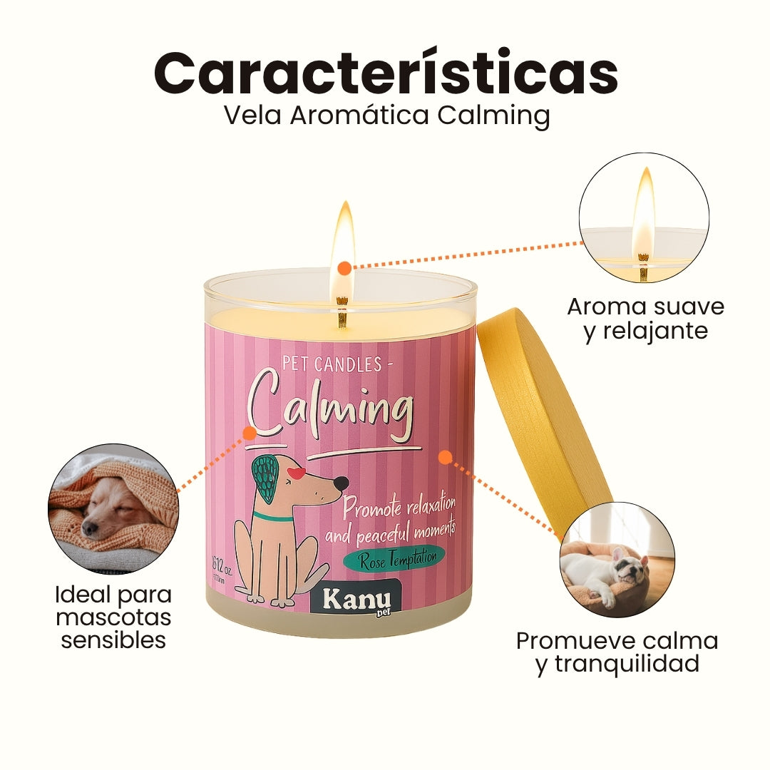 Vela Calming Kanu Pet para Perros aroma Rose Tentation-kanu pet