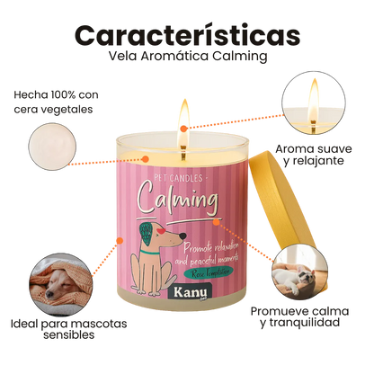 Vela Calming Kanu Pet para Perros aroma Rose Tentation