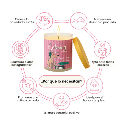 Vela Calming Kanu Pet para Perros aroma Rose Tentation