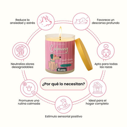 Vela Calming Kanu Pet para Perros aroma Rose Tentation
