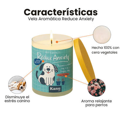 Vela Reduce Anxiety Kanu Pet para Perros aroma Rose Temptation