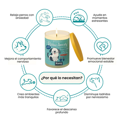 Vela Reduce Anxiety Kanu Pet para Perros aroma Rose Temptation