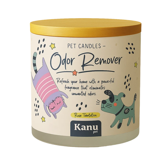 Vela eliminadora de olores Kanu Pet para perros y gatos aroma Rose Temptation