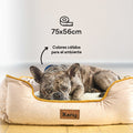 Cama Rectangular Ovejero Beige Kanu Pet para Perro