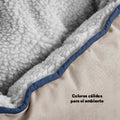 Cama Rectangular Ovejero Gris con Azul Kanu Pet para Perro