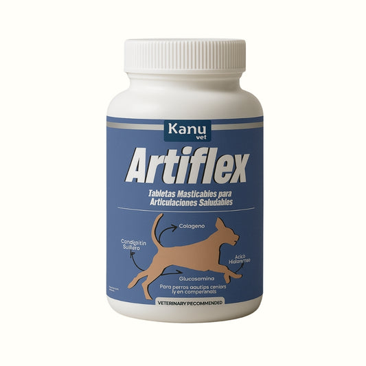 Suplemento Masticable Artiflex Kanu Vet para Perros - Refuerza Articulaciones y Mejora la Movilidad