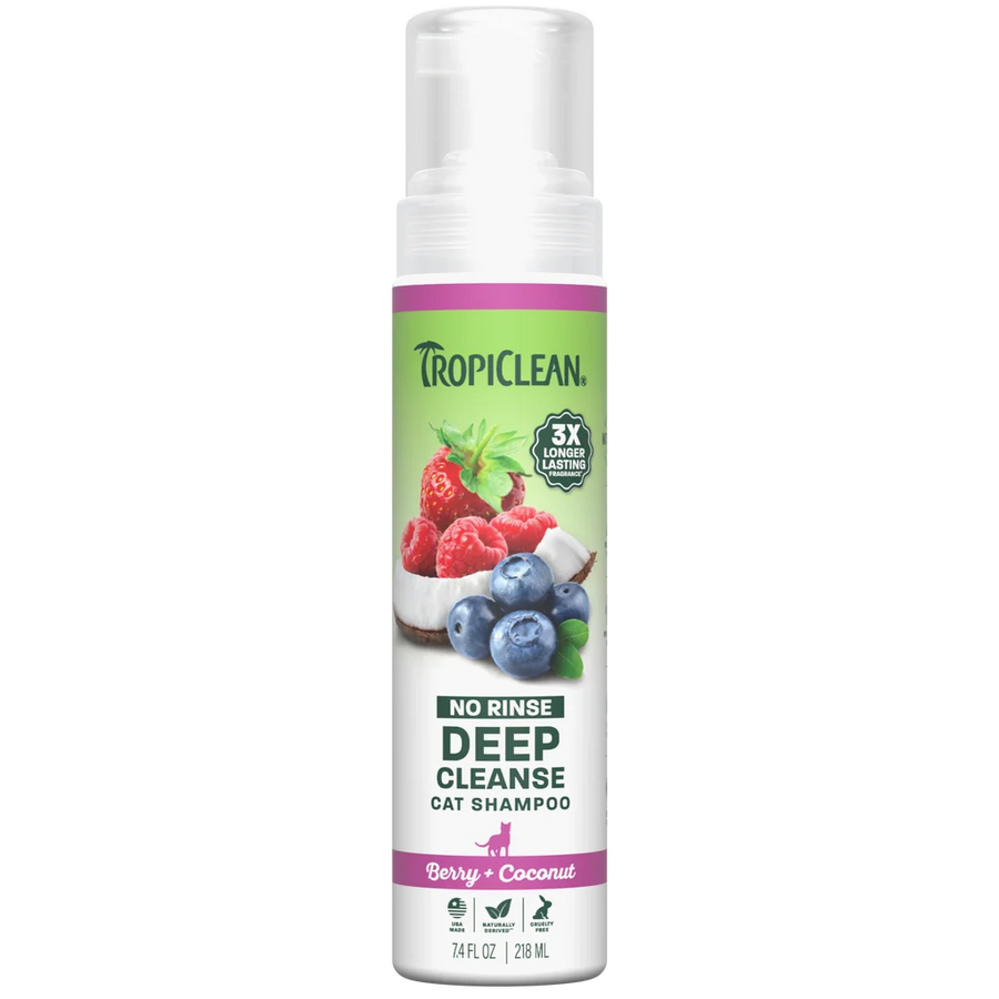 Baño en Seco Tropiclean Limpieza Profunda Berry + Coconut para Gatos