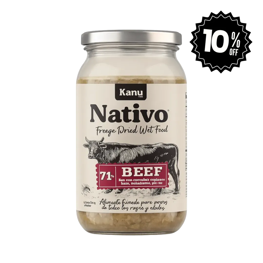 Alimento Húmedo Liofilizado Nativo Beef de Res Kanu Pet para Perro