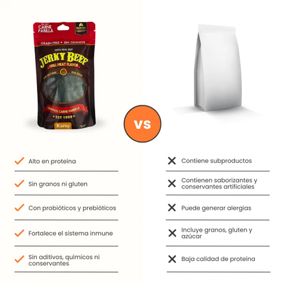 Snack de Cábano Jerky Grill Meat Flavor Kanu Pet Para Perro