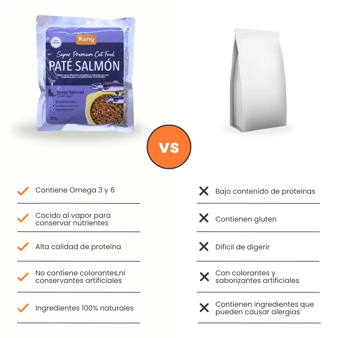 Alimento Húmedo Pate de Salmón Kanu Pet para Gatos
