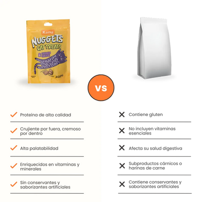 Snack Nuggets de Pollo y Queso Kanu Pet para Gato