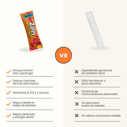 Snack Cremoso Zippy Kanu Pet para Gatos sabor Salmón