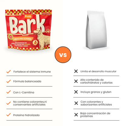 Alimento Seco Bark Pollo Kanu Pet para Perro Cachorros razas medianas y grandes