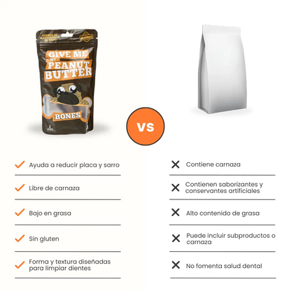 Snack Hueso Grande de Mantequilla de Maní y Batata Kanu Pet Hueso para Perro