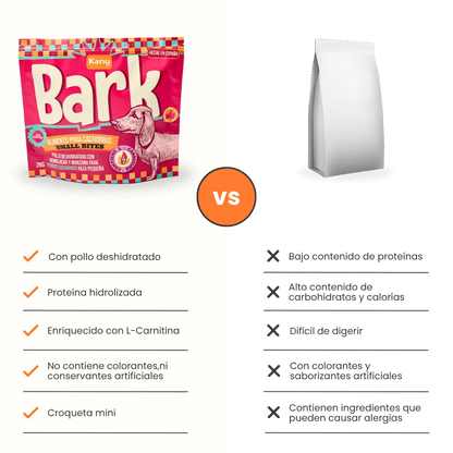 Alimento seco Bark Small Bites Pollo Kanu Pet para Perros Cachorros Razas Pequeñas