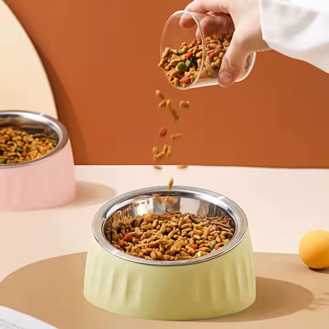 Comedero Inclinado de Acero Inoxidable Kanu Pet para Perro y Gato