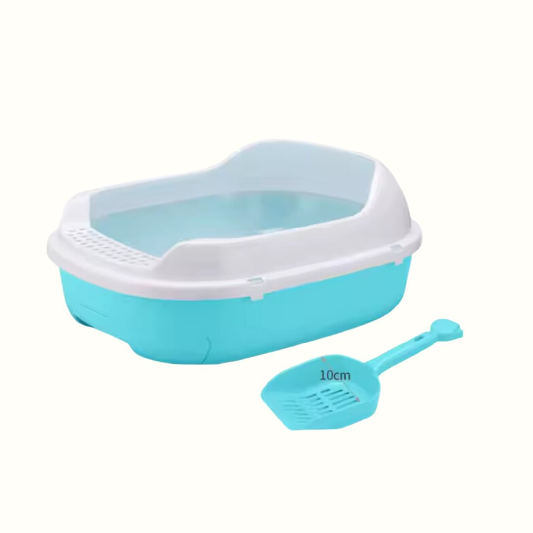 Arenero Azul Aguamarina con Bandeja y Pala Kanu Pet para Gato