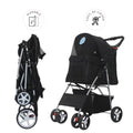 Coche Plegable Negro Kanu Pet para Perro y Gato