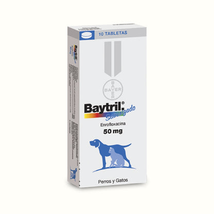 Baytril Saborizado Caja x 10 Tabletas Para Perro y Gato