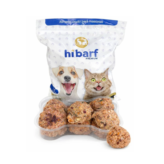 Alimento Crudo Hi Barf para Perros a base de Costilla Ternera y Costilla de Cerdo