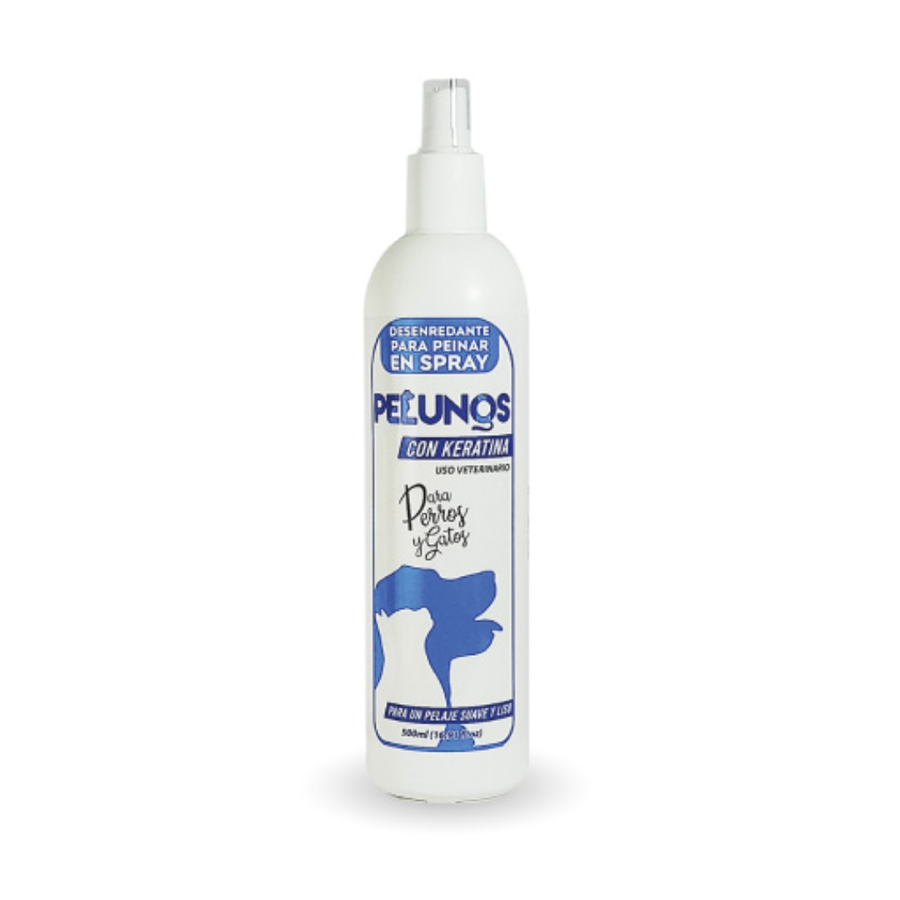 Desenredante con Keratina Spray Pelunos para Perros y Gatos