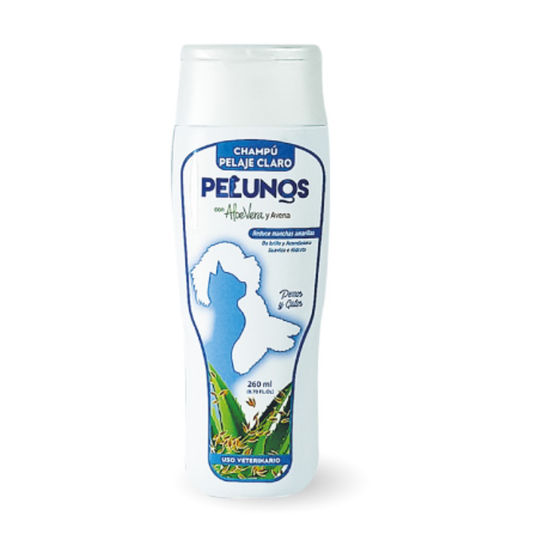Champú Pelaje Claro Pelunos para Perros y Gatos