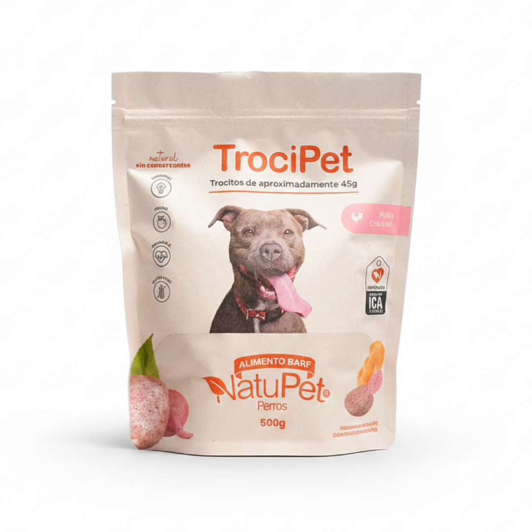 Alimento Congelado TrociPet Pollo Natupet para Perro