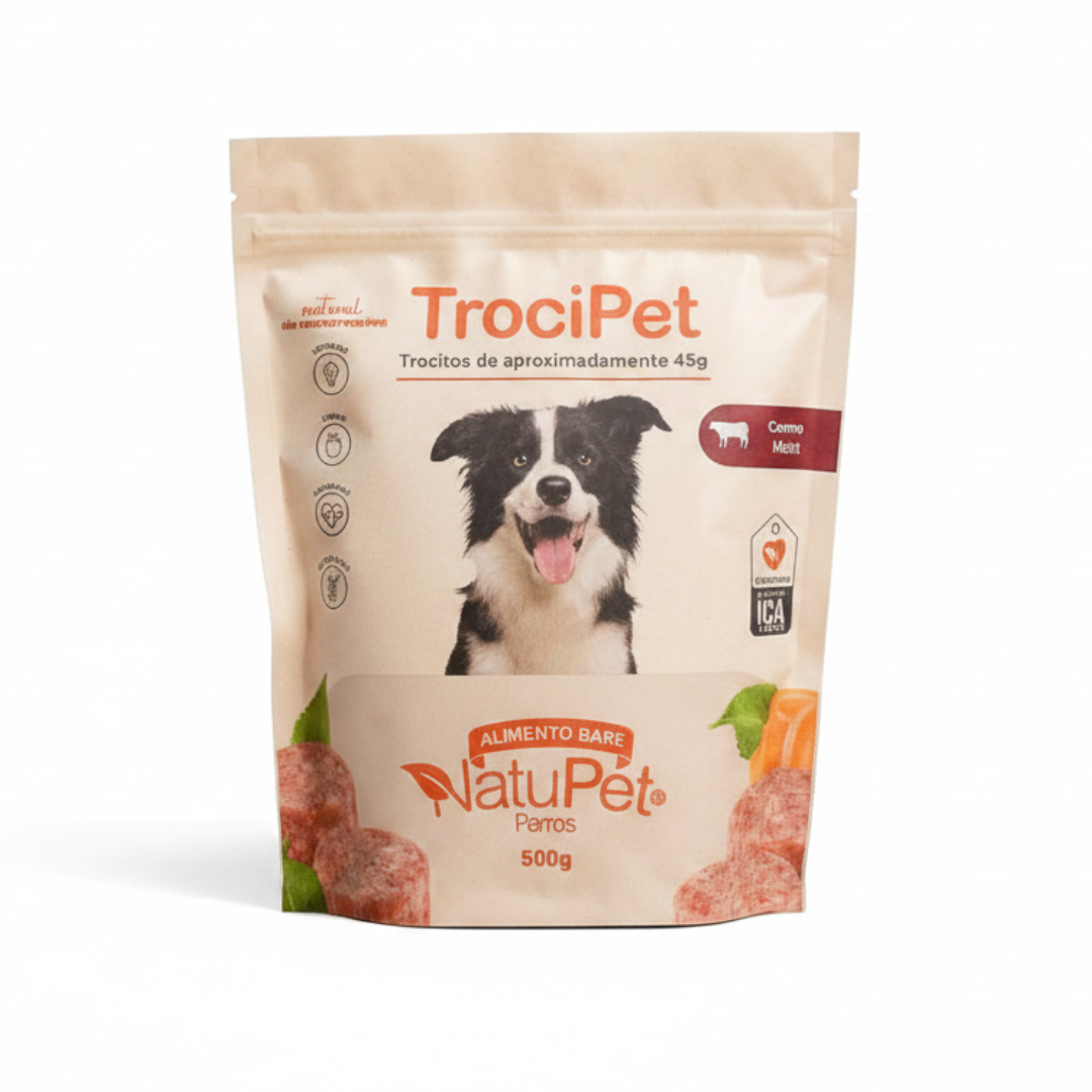 Alimento Congelado TrociPet Carne Natupet para Perros