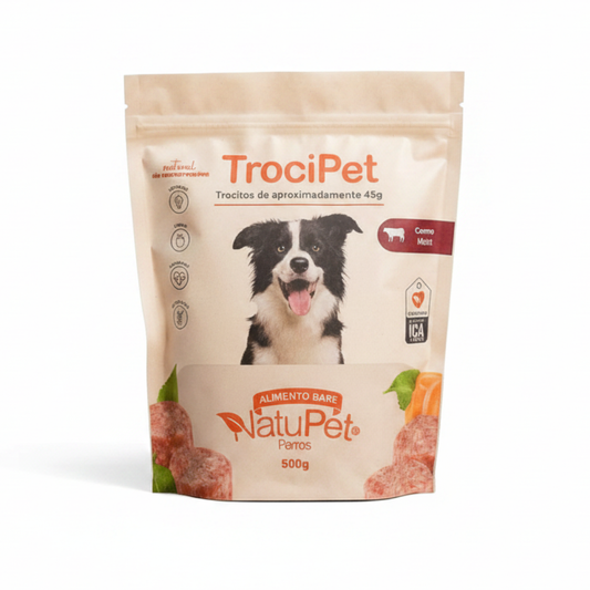 Alimento Congelado TrociPet Carne Natupet para Perros