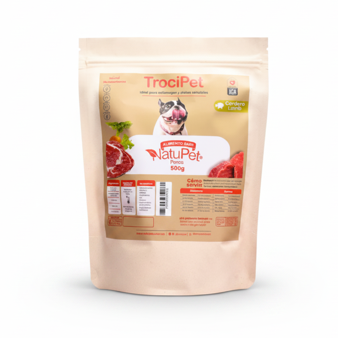 Alimento Congelado TrociPet Cordero Natupet para Perros