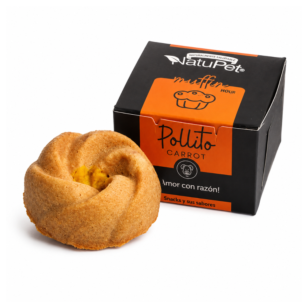 Muffin Pollito Carrot Natupet para Perros