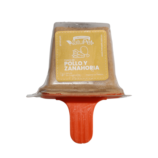 Natupop Paletas de Proteína Cárnica Pollo y Zanahoria para Perros