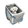 Transportadora Camping Exterior Gris/Azul Kanu Pet para Perro y Gato