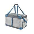 Transportadora Camping Exterior Gris/Azul Kanu Pet para Perro y Gato