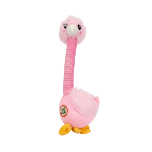 Juguete de Peluche Flamenco con Cuello Crujiente Kanu Pet para Perros
