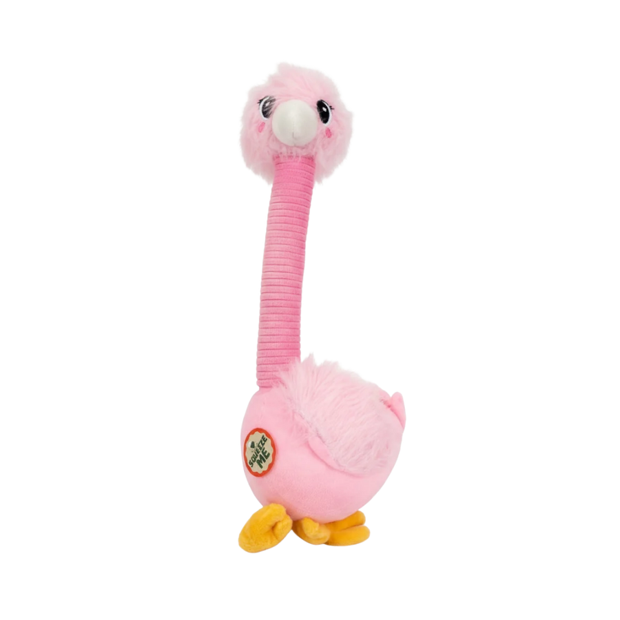 Juguete de Peluche Flamenco con Cuello Crujiente Kanu Pet para Perros