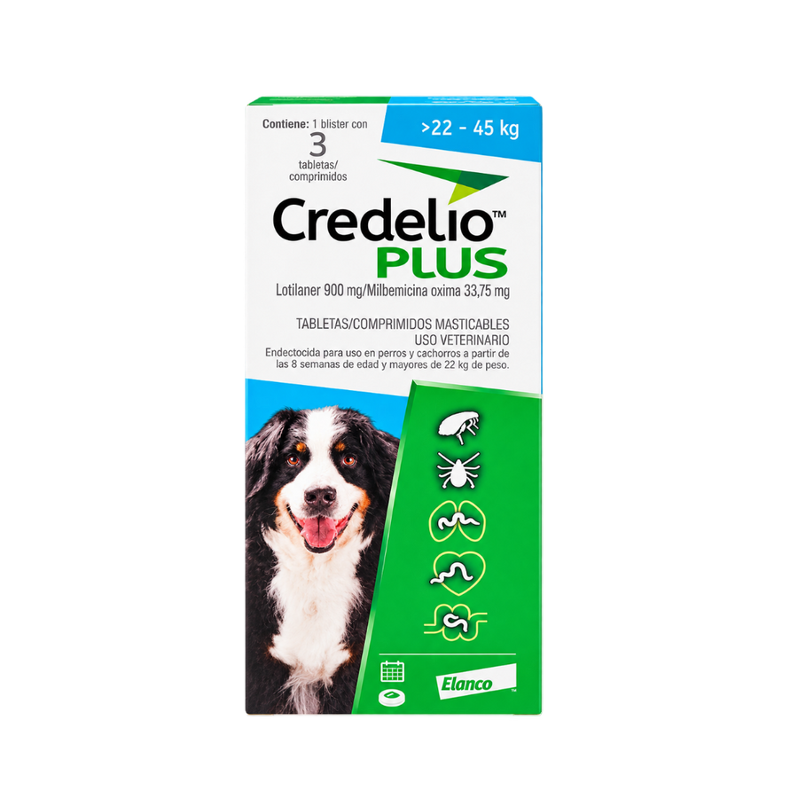 Antipulgas Credelio Plus Masticable 22 - 45Kg  para Perros