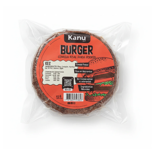 Alimento Congelado Burger sabor Carne Kanu Pet para Perros 100% Comida Real