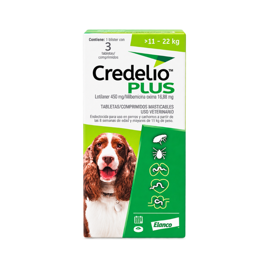 Antipulgas Credelio Plus Masticable 11 - 22Kg  para Perros