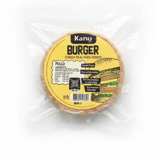 Alimento Congelado Burger sabor Pollo Kanu Pet para Perros 100% Comida Real