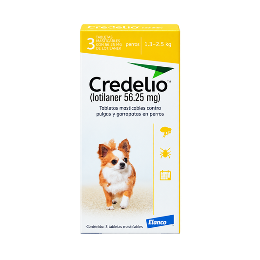 Antipulgas Oral Credelio comprimido 1.3-2.5 kg para Perros
