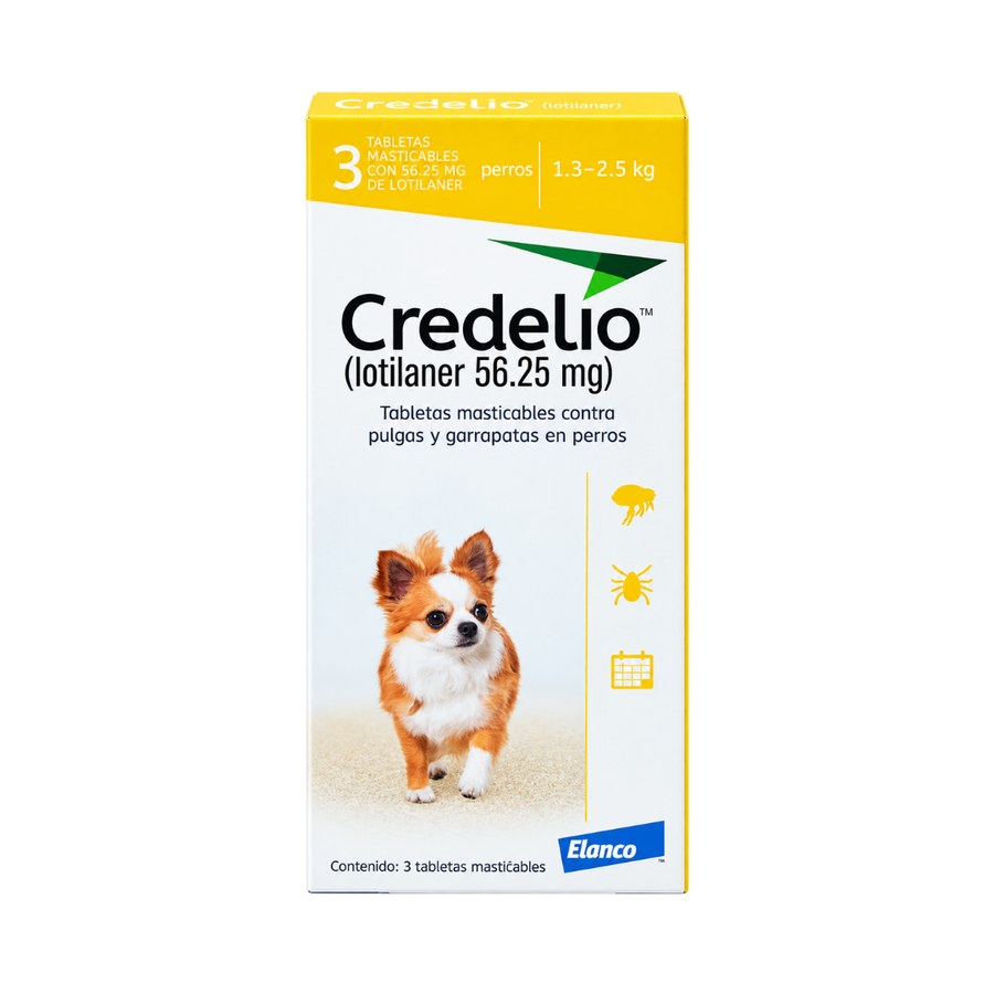 Antipulgas Oral Credelio comprimido 1.3-2.5 kg para Perros