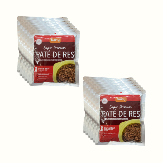 Paquete x 10 Alimento Húmedo Paté de Res Kanu Pet para Perros